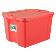 Wenco - Caixa Organizadora Plastico Vermelha FullBox 75L 60x48x38cm Just Home Collection