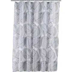 Just Home Collection - Cortina de Banheiro Folhas 180x180cm Cinza