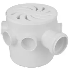 Amanco - Caixa Sifonada Grelha Vórtice Redonda DN150x150x50 Branco