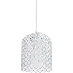 Just Home Collection - Luminária Pendente de Vidro e Metal Ovar 1 Lâmpada E27 40W Transparente