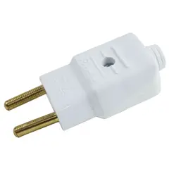 Perlex - Plugue Macho Branco 2 Polos 10A