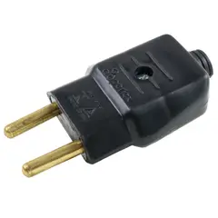 Perlex - Plugue Macho Preto 2 Polos 20A