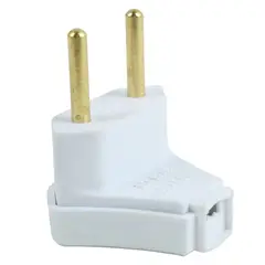 Perlex - Plugue Macho 90° Branco 2 Polos 10A