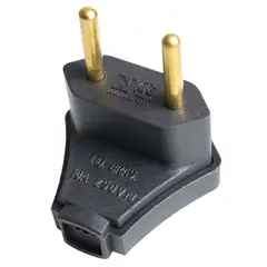 Perlex - Plugue Macho 90° Preto 2 Polos 10A