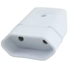 Perlex - Plugue Fêmea Branco 2 Polos 10A