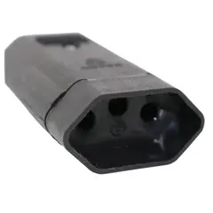 Perlex - Plugue Fêmea Preto 3 Polos 20A