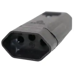 Perlex - Plugue Fêmea Preto 3 Polos 10A