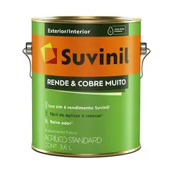 Suvinil - Tinta Fosco Rende e Cobre Muito 3,6L Pêssego