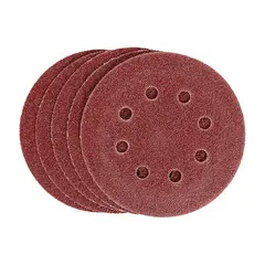 Mtx - Disco de Lixa com Velcro 125mm 738029 Grão 40 5 Peças Vermelho