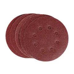Mtx - Disco de Lixa com Velcro 125mm 738049 Grão 80 5 Peças Vermelho