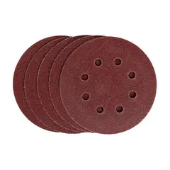 Mtx - Disco de Lixa com Velcro 125mm 738059 Grão 100 5 Peças Vermelho