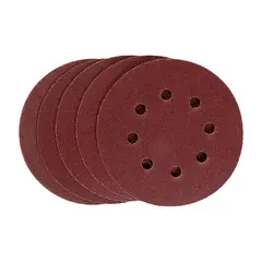 Mtx - Disco de Lixa com Velcro 125mm 738069 Grão 120 5 Peças Vermelho