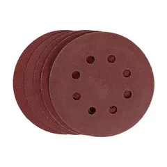 Mtx - Disco de Lixa com Velcro 125mm 738079 Grão 150 5 Peças Vermelho