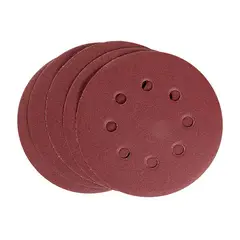 Mtx - Disco de Lixa com Velcro 125mm 738099 Grão 220 5 Peças Vermelho