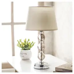 Just Home Collection - Luminária de Mesa Fumê Ankara 1 Lâmpada E27
