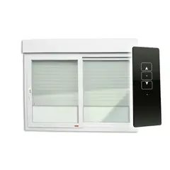 Brimak - Janela Integrada com Controle Remoto 220V PVC Branco 2 Folhas Móveis 140x120x11,5cm Itec
