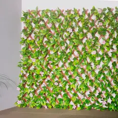 Just Home Collection - Jardim Vertical Artificial Extensível com Flores 100x200cm