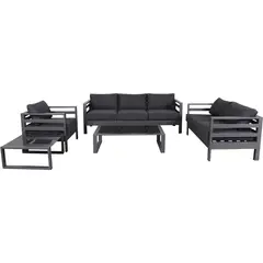 Just Home Collection - Conjunto de Área Externa Marsella com 5 peças Preto