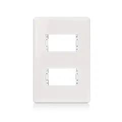 Steck - Placa Com Suporte Stella Branca 4X2 2 Postos