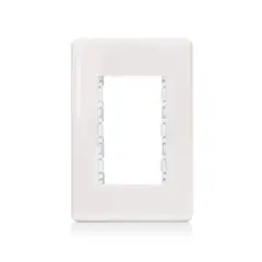 Steck - Placa Com Suporte Stella Branca 4X2 3 Postos
