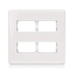 Steck - Placa Com Suporte Stella Branca 4X4 4 Postos