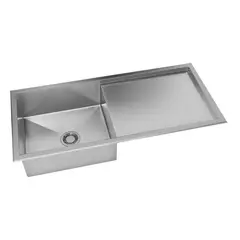 Ghelplus - Cuba de Sobrepor Quadratino Rever com Bancada Inox 45L 45x20cm
