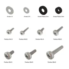 Dairu - Kit Fixação Universal para TV 1,8x12x26cm Prata