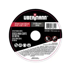 Ubermann - Disco Corte Pedra 9Polx1/8Pol.