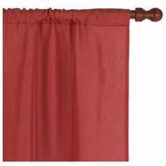 Casa Bonita - Cortina 1 Folha 220x145cm Rustica com Forro Lisa Terracota