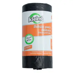 Kleine Wolke - Saco de Lixo com Alças 18 Litros com 50 Unidades 45x50cm Preto