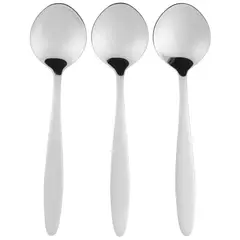 Just Home Collection - Conjunto de 3 Colheres de Sobremesa em Aço Inoxidável