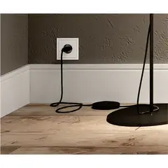 Vert - Rodapé Frisado Reto 10x1,5cm Barra 270cm MDF Idrofulgo Branco Clássico