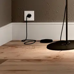 Vert - Rodapé Frisado Reto 20x1,5cm Barra 270cm MDF Idrofulgo Branco Clássico