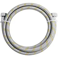 Blukit - Ligação Flexível Inox Para Gás Com 2,0M Rosca Fxf Fêmea Fêmea 1/2"