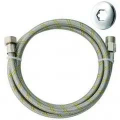 Blukit - Ligação Flexível Inox Para Gás Com 2,0M Rosca Mxf Macho Fêmea 1/2"