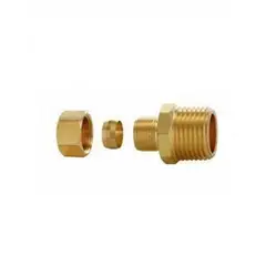 Blukit - Nipple Para Gás 1/2" Bsp Macho X 3/8" Tc Com Anilha