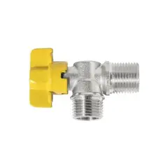 Blukit - Válvula Para Gás 90° Macho Macho 1/2"