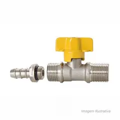 Blukit - Válvula Para Gás Reta Macho 1/2" C/ Espigao