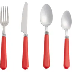 Just Home Collection - Jogo Talher 16pcs Cabo Plastico
