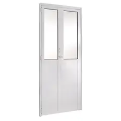 Esquadrisul - Porta Camarão e Vidro Alumínio Branco Direita 210x90x6cm Fortsul