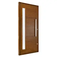 Esquadrisul - Porta Pivotante e Visor Alumínio Cerejeira Direita 220x120x8,6cm Topsul