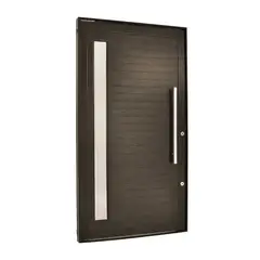 Esquadrisul - Porta Pivotante e Visor Alumínio Preto Esquerda 220x120x8,6cm Topsul