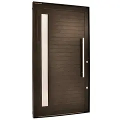 Esquadrisul - Porta Pivotante e Visor Alumínio Preto Direita 220x100x8,6cm Topsul