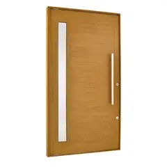 Esquadrisul - Porta Pivotante e Visor Alumínio Carvalho Direita 220x100x8,6cm Topsul