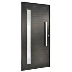 Esquadrisul - Porta Lambri e Visor Alumínio Preto Direita 210x90x8,6cm Topsul