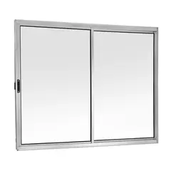 Esquadrisul - Janela de Correr Alumínio Brilhante 2 Folhas Direita 120x150x5cm Ecosul