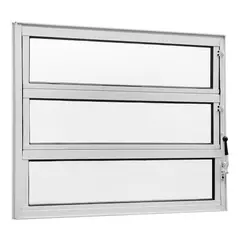 Esquadrisul - Janela Basculante 2 Basc Alumínio Branco 80x80x3,5cm Topsul