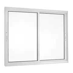 Esquadrisul - Janela de Correr Alumínio Branco 2 Folhas Móveis 100x120x8,6cm Topsul