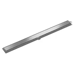 Tigre - Ralo Linear Leve Lisa Saída Por Baixo No Meio Aço Inox 7X70Cm
