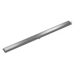 Tigre - Ralo Linear Leve Lisa Saída Por Baixo No Meio Aço Inox 7X90Cm